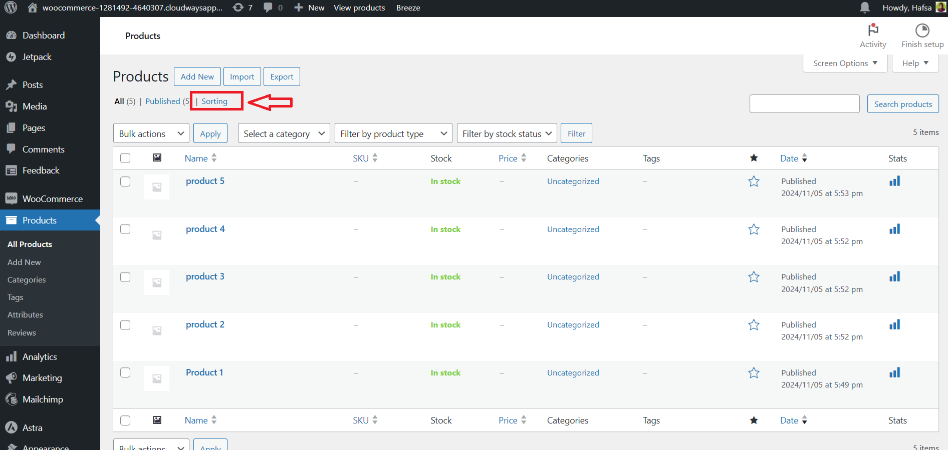 sorting-option-on-wordpress-dashboard sorting-option-on-wordpress-dashboard