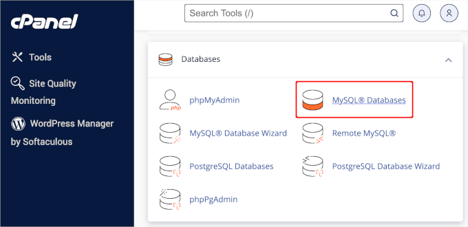cpanel-mysqldatabase cpanel-mysqldatabase