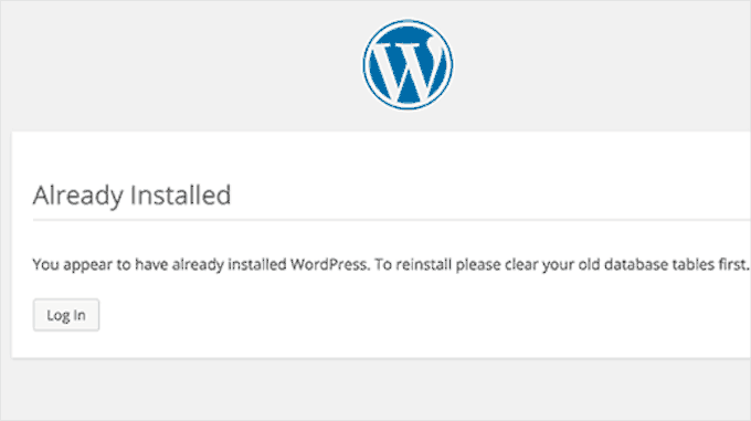wp-alreadyinstalled wp-alreadyinstalled