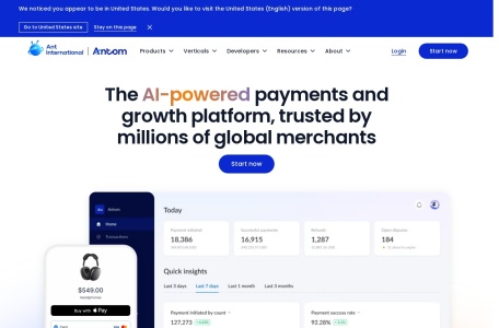 Antom — 蚂蚁国际旗下全球收单与AI出海支付平台