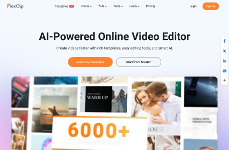 FlexClip — AI视频编辑与电商营销视频制作工具