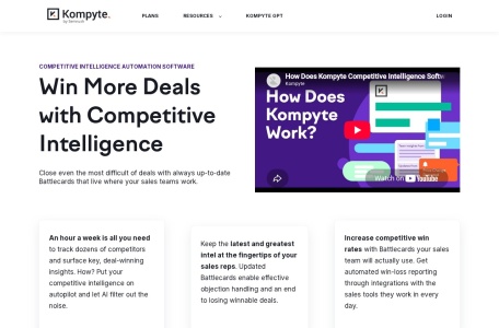 Kompyte — 实时竞争情报与AI销售战卡平台