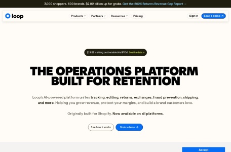 Loop Returns — DTC品牌AI退货管理与售后留存运营平台