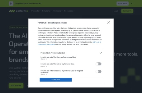 Parcel Perform — AI交付体验与AI购物代理可见性平台