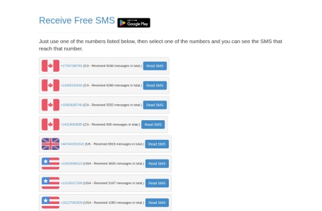 Receive Free SMS