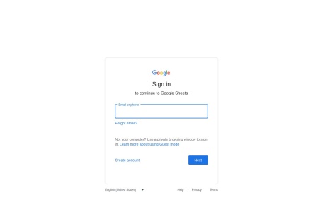 Google Sheets