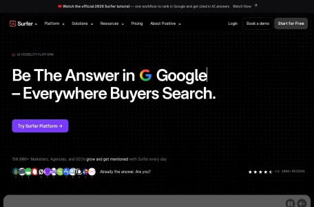 Surfer SEO — AI驱动的内容优化与搜索引擎排名工具